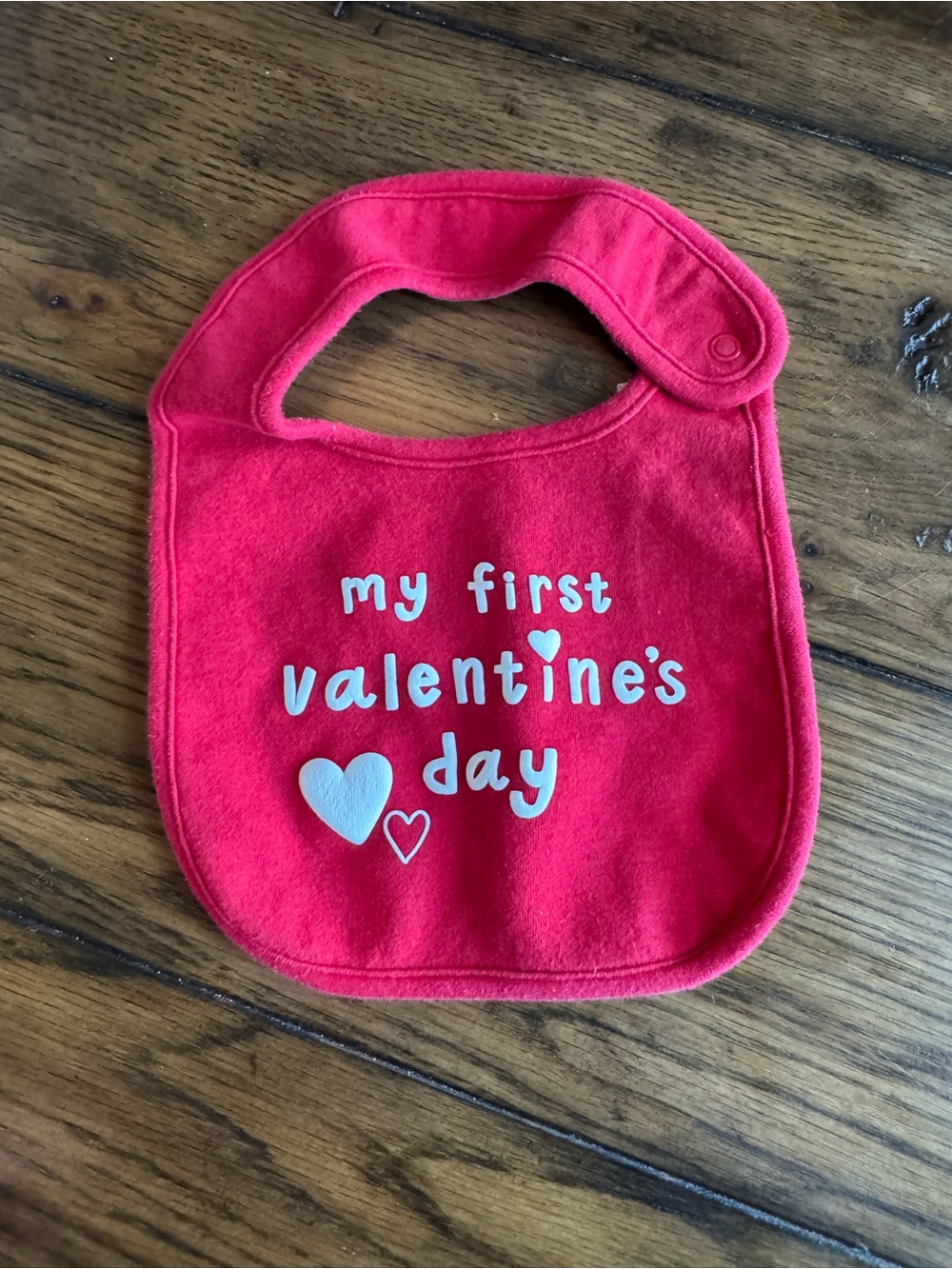 My First Valentine's Day Baby Bib - Pink